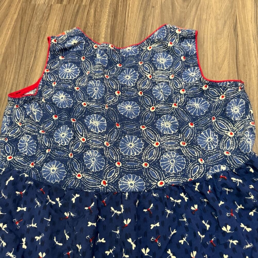 Akkriti women sz M Vibrant Navy and Red Patterned Dress - Picture 10 of 13